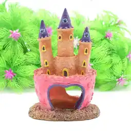 Walmart UFHTech Pink Princess Castle Fish Cave Aquarium Ornament Fish Tank Decoration offer