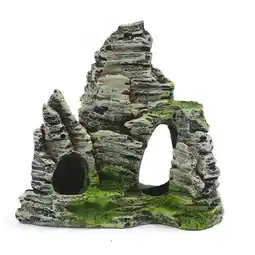 Walmart TureClos Mountain View Aquarium Rockery Hiding Cave Tree Fish Tank Ornament Decoration offer