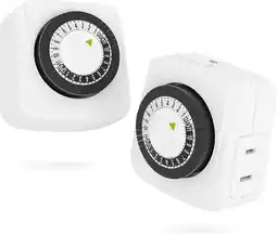 Walmart Century Mini Indoor 24-Hour Mechanical Outlet Timer, 2 Prong, 2-Pack offer