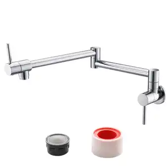 Walmart Brass Foldable Kitchen Faucet Rotatable Tap Only for Cold Water Chrome offer