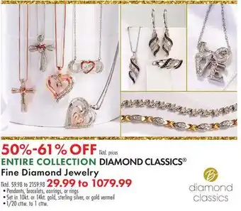 Boscov's ENTIRE COLLECTION DIAMOND CLASSICS Fine Diamond Jewelry offer