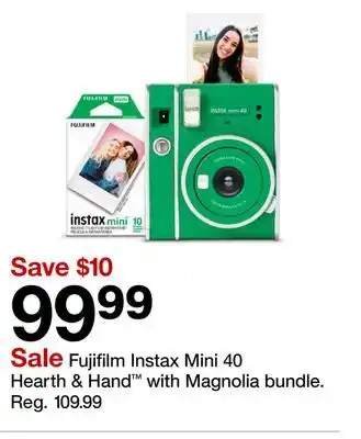 Target Fujifilm Instax Mini 40 Hearth & Hand with Magnolia bundle offer