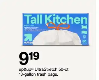 Target up & up UltraStretch 50 - ct. 13 - gallon trash bags offer