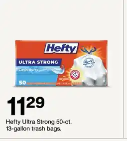 Target Hefty Ultra Strong 50-ct. 13-gallon trash bags offer