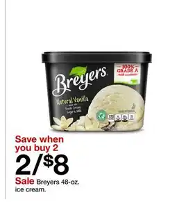 Target Breyers 48-oz. ice cream offer