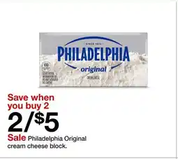 Target Philadelphia Original cream cheese block offer