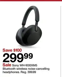 Target Sony WH-1000XM5 Bluetooth wireless noise-cancelling headphones offer