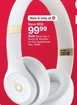 Target Beats Solo 4 Bluetooth Wireless On-Ear Headphones offer