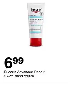 Target Eucerin Advanced Repair 2.7-oz. hand cream offer