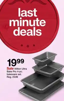 Target Wilton Ultra Bake Pro 4-pc. bakeware set offer