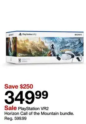Target PlayStation VR2 Horizon Call of the Mountain bundle offer
