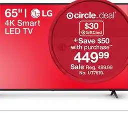 Target LG 65 4K Smart LED TV offer