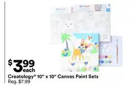 Michaels creatology 10 x 10 canvas paint Sets offer