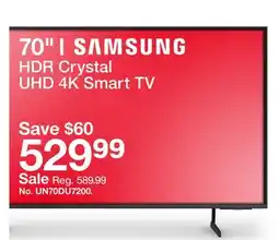 Target Samsung 70 HDR Crystal UHD 4K Smart TV offer