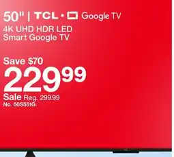 Target 4K UHD HDR LED Smart Google TV 50 offer