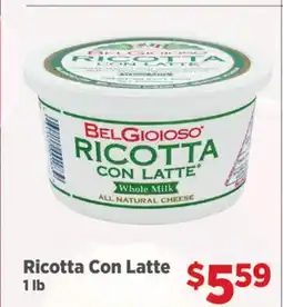 Gordon Food Services BelGioioso Ricotta Con Latte offer