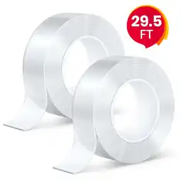 Walmart Yecaye 29.5ft Double Sided Tape Heavy Duty, 2 Roll, Clear offer