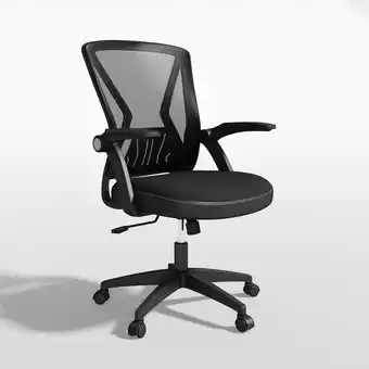 Walmart HomeZeer Ergonomic Mesh Back Office Chair with Flip up arms, Black Fabric, 300lb offer