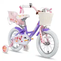 Walmart JOYSTAR Unicorn 14inch Girls' Bike, PurPle offer