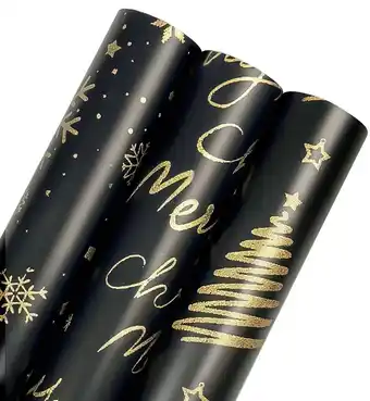 Walmart Christmas Wrapping Paper, Gift Wrapping Paper, 17 x 120 Per Roll, 3 Rolls, 42.51 sq. ft. Total offer