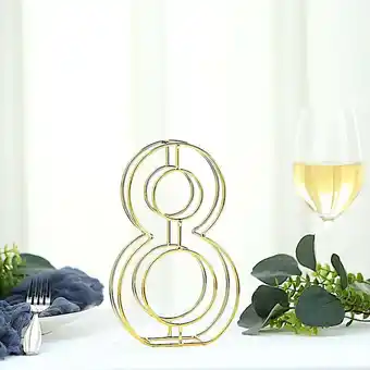 Walmart BalsaCircle 8 Gold 8 Metal 3D Wire Alphabet Number Sign Wedding Party Bar Tabletop Decorations offer