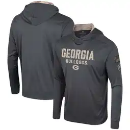 Walmart Men's Colosseum Charcoal Georgia Bulldogs OHT Military Appreciation Long Sleeve Hoodie T-Shirt offer