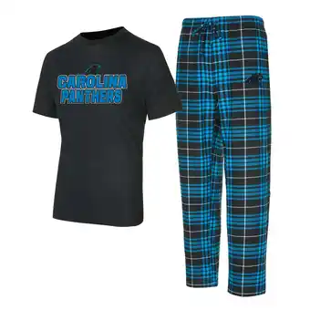 Walmart Men's Concepts Sport Black/Blue Carolina Panthers Vector T-Shirt & Flannel Pants Sleep Set offer