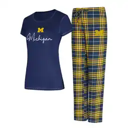 Walmart Women's Concepts Sport Navy Michigan Wolverines Vector T-Shirt & Flannel Pants Sleep Set offer