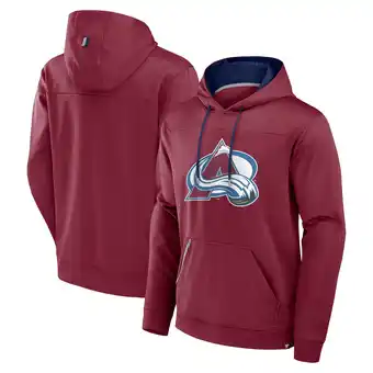 Walmart Men's Fanatics Burgundy Colorado Avalanche Defender Pullover Hoodie offer