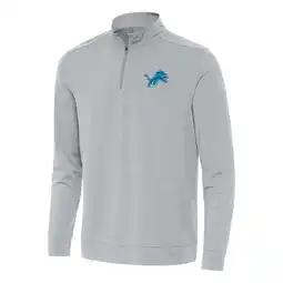 Walmart Men's Antigua Heather Gray Detroit Lions Bright Quarter-Zip Top offer