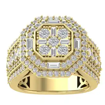 Walmart Araiya 10K Yellow Gold Diamond Cocktail Ring (2 cttw, I-J Color, I2-I3 Clarity), Size 7 offer