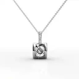 Walmart Cate & Chloe Billie 18k White Gold Plated Pendant Necklace with Swarovski Crystal for Women offer