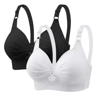 Walmart Fnooota Womens Wireless Bras, Breathable 2 Piece Push up Casual Underwire Multicolor Size 48/110BC offer