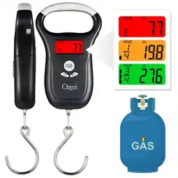 Walmart Ozeri LS2 Propane Tank Scale BBQ Gas Gauge Portable with Thermometer and Tape Measure offer