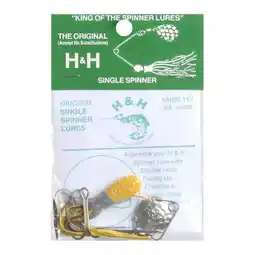 Walmart H&H Single Spin Spinner Bait, Yellow & Black, 3/8 oz offer