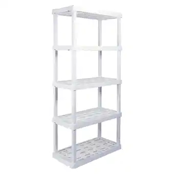 Walmart Oskar 5-Tier Interlocking Storage Shelf, Holds 750 lbs (340 kg), White offer