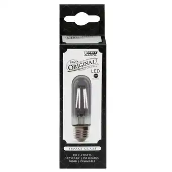 Walmart Feit Electric Original Vintage LED 4 Watt (25 Watt Equivalent) T10, E26, Smoke Glass, Dimmable offer