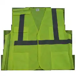 Walmart Petra Roc LVM2-5PB-S-M Safety Vest Ansi Class Ii Lime Mesh 5-Point Break Away, Small & Medium offer