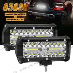 Walmart 2x 7Inch 20000LM LED Work Light Bar Flood Spot Pod Offroad Fog Driving ATV Truck offer