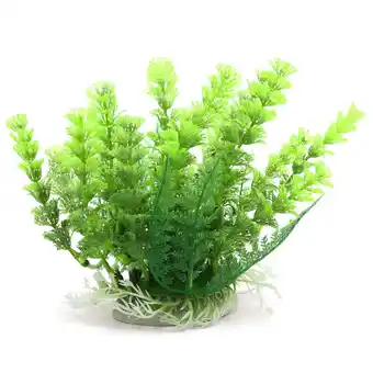 Walmart Unique Bargains Green Plastic Grass Plant Aquarium Tank Waterscape Decor Oranment with Pedestal offer