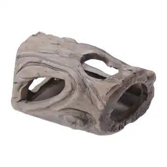 Walmart Unique Bargains Aquarium Decorations Ceramic Cave Hiding Rock Cave for Fish Brown 3.94x2.76x1.77 offer