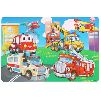 Walmart Cuhas Wooden Jigsaws Puzzles for Kids Ages 3-5 Year Old Colorful Wooden Educational, 30 Piece offer