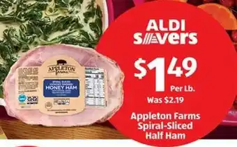 Aldi Appleton Farms Spiral-Sliced Half Ham offer