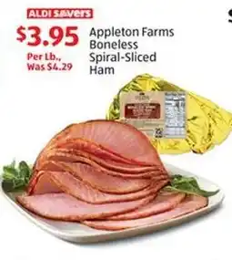 Aldi Appleton Farms Boneless Spira-Sliced Ham offer