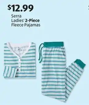 Aldi Serra Ladies' 2-Piece Fleece Pajamas offer