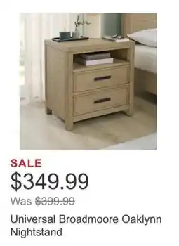 Costco Universal Broadmoore Oaklynn Nightstand offer