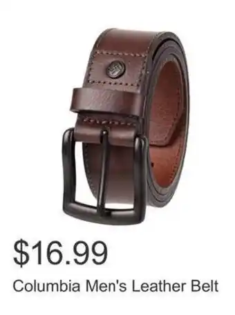 Costco Columbia Men's Leather Belt offer