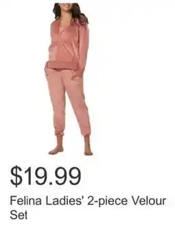 Costco Felina Ladies' 2-piece Velour offer