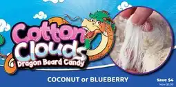 Showcase US COTTON CLOUDS DRAGON BEARD CANDY 20G – COCONUT or BLUEBERRY offer