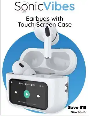 Showcase US SonicVibes Earbuds with Touch Screen Case offer